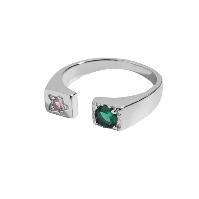 Retro Heart Design Adjustable Open Rings
