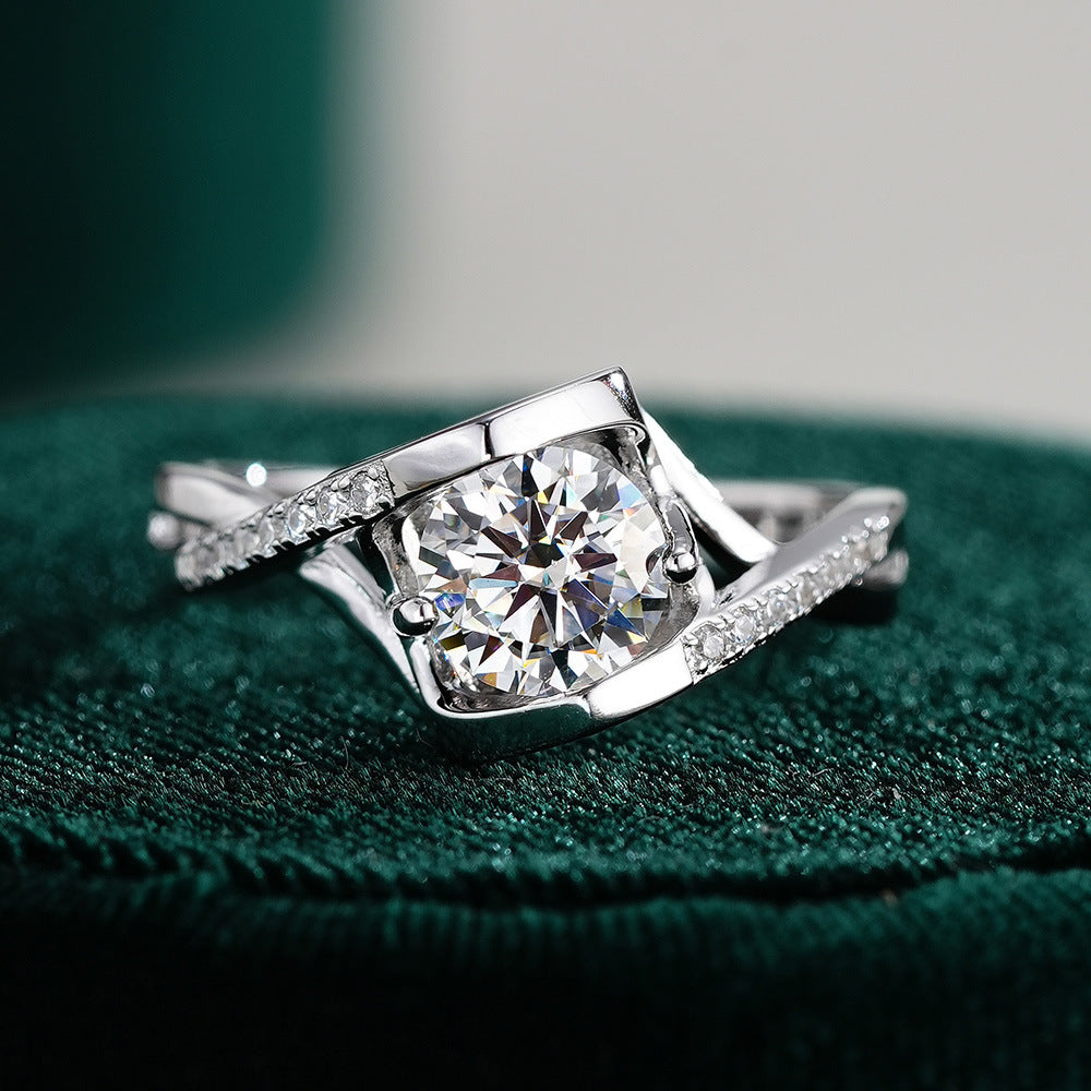 Arms of Angel Moissanite Wedding Engagement Ring