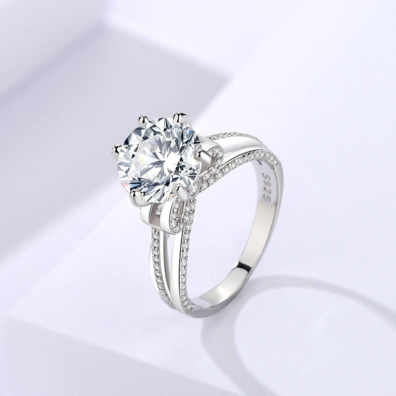 Sparkle 3.0ct bowknot Design Moissanite Engagement Ring