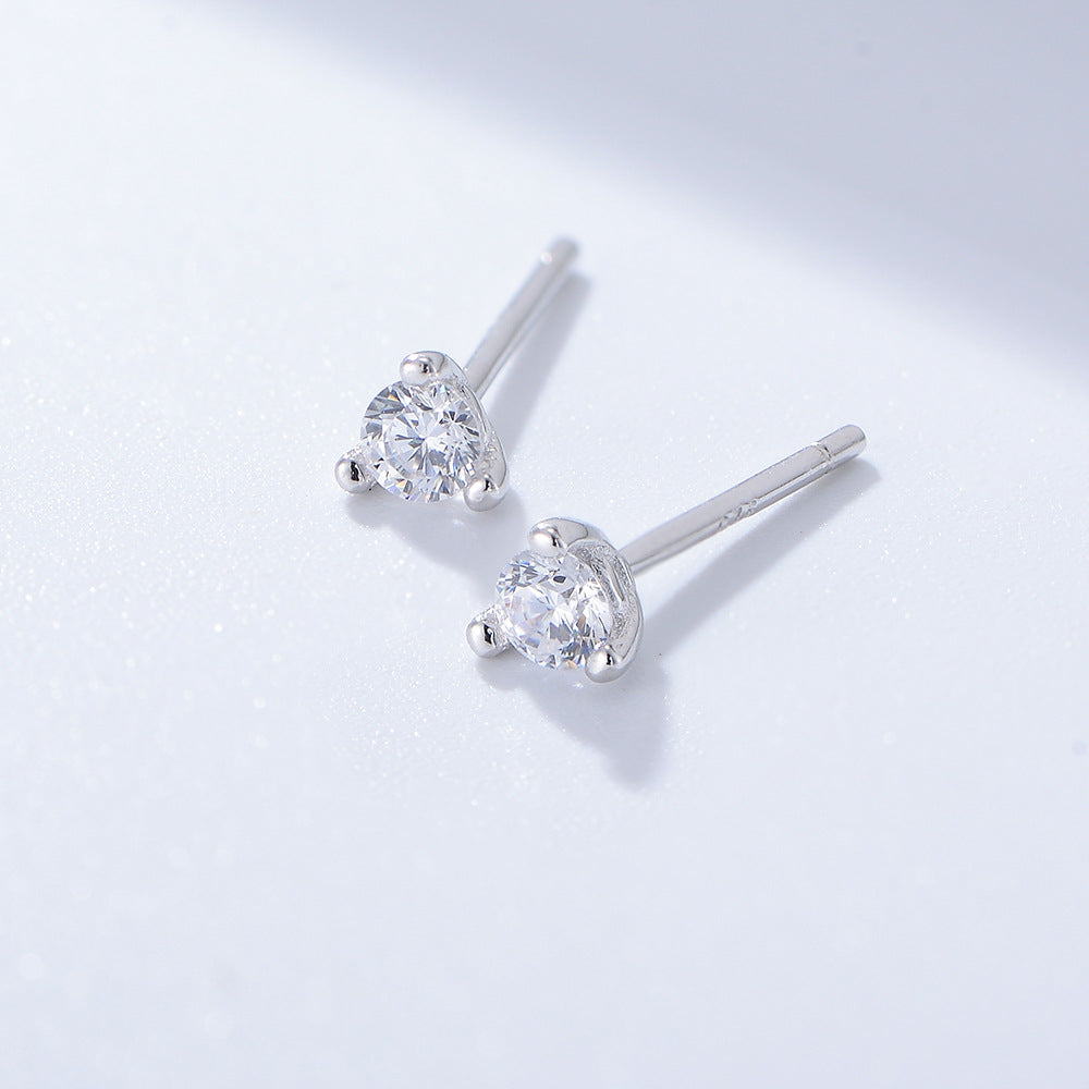 3 Prog Stud Earrings in Sterling Silver