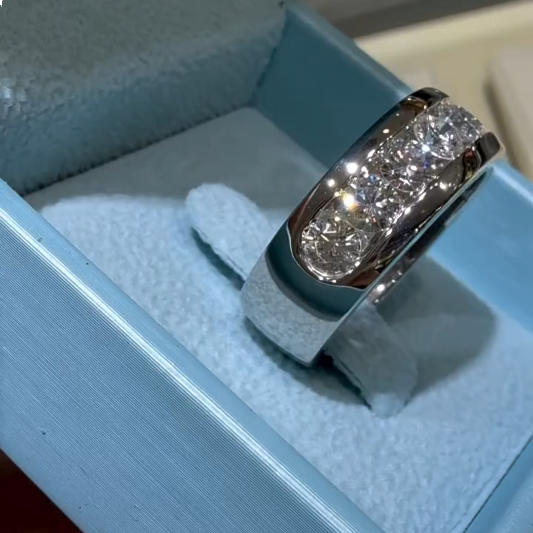 2ct Round Cut Zircon Sterling Silver Ring
