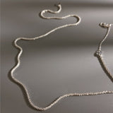 Classic Thin Tennis Necklace in 925 Sterling Silver