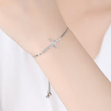 Faith Cross Adjustable Slider Clasp Bracelet