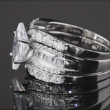 Highly Recommended! | Amazing Marquise Cut 3 Band Bridal Set