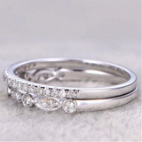 Half Eternity Stackable Wedding Band In Sterling Silver