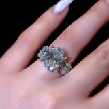 Sparkling 3PC Oval Cut Bridal Set With Marquise Cut Full Band