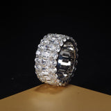 Sterling Silver Gorgeous Tripe Row Wedding Band