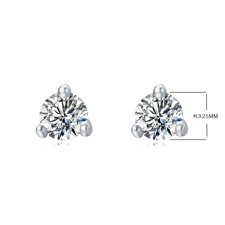 3 Prog Stud Earrings in Sterling Silver