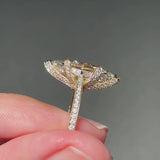 Exquisite Marquise Cut Sterling Silver Engagement Ring