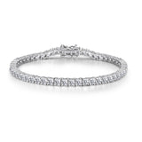Shinning Classic 4mm Tennis Bracelet Moissanite In Sterling Silver