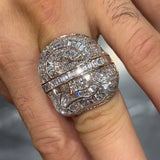 Vintage Luxury Baguette Emerald Cut Handmade Men's Ring