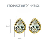 Luxury Oval Cut Sterling Silver Stud Earrinngs