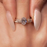 Unique Design 2PCS Oval Cut Bridal Set In Sterling Silver