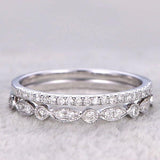 Half Eternity Stackable Wedding Band In Sterling Silver