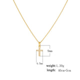Paved Cross Design Sterling Silver Necklace