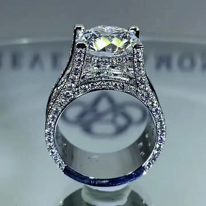 Gorgeous 3ct Round Cut sterling Silver Engagement Ring