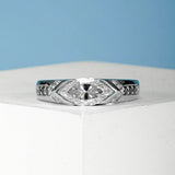 Exquisite Moissanite 1.0ct Marquise Cut Sterling Silver Engagement Ring