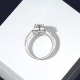Luxury 1.2 Carat D Round Cut Color Moissanite Sterling Silver Ring-Only size 7  Available