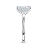 Classic Radiant Cut Sterling Silver Solitaire Engagement Ring