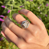 Exquisite Princess Cut Sterling Silver Party Engagement Ring