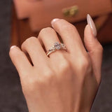 Unique Design 2PCS Oval Cut Bridal Set In Sterling Silver