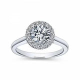 Round Cut Halo Bridal Set with Matching Band