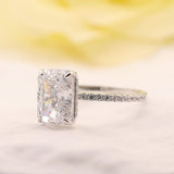 Noble Radiant Cut 3PC Wedding Bridal Set in Sterling Silver
