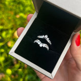 Crown-Shaped Sterling Silver Enhancer Band