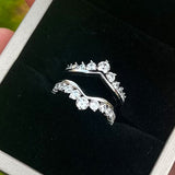 Crown-Shaped Sterling Silver Enhancer Band