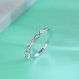 Simple Half Eternity 18k White Gold Plated Moissanite Band
