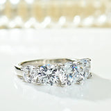 Fine Stone Sterling Silver Half Eternity Wedding Band