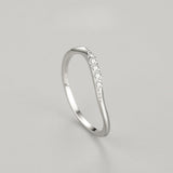 Simple Wave Design Sterling Silver Band