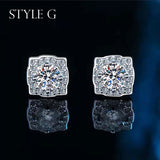 Moissanite Sterling Silver Earrings For Women