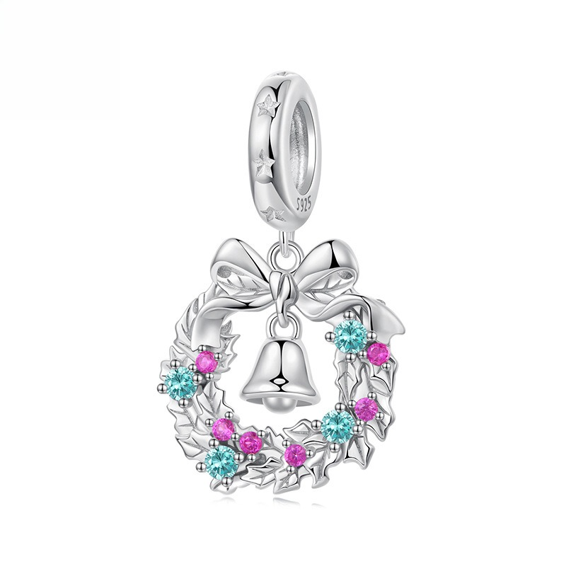 Christmas Themed 925 Sterling Silver Charms for Bracelets & Necklace