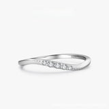 Simple Wave Design Sterling Silver Band