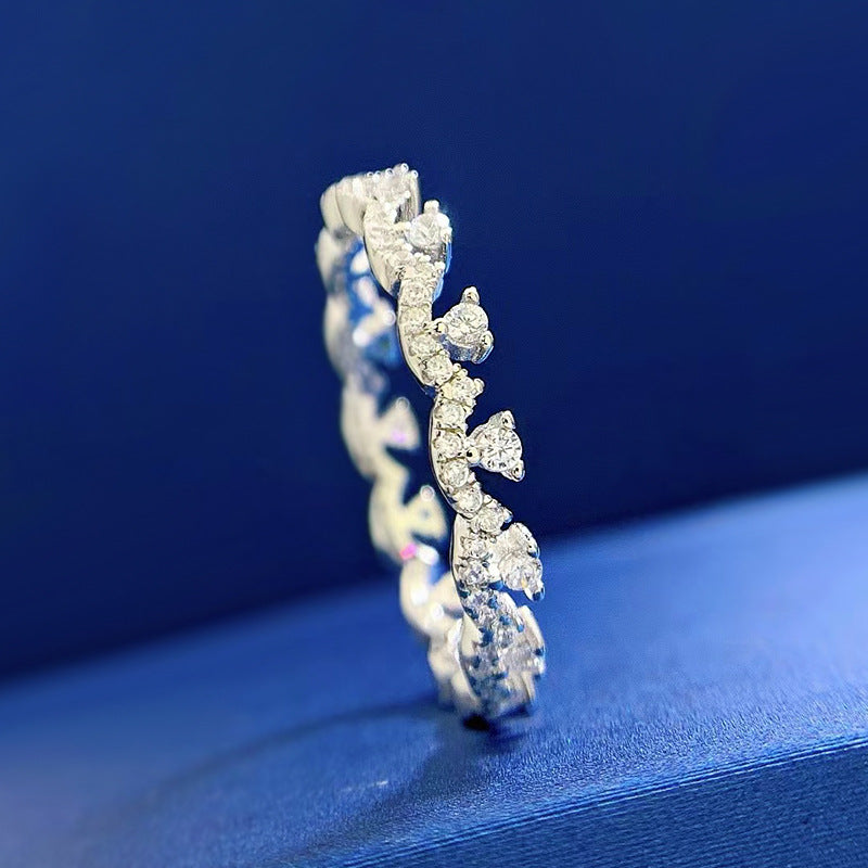 Lace Stacking Ring Wedding Band in Sterling Silver