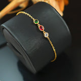 Simple Design Colorful 925 Silver Bracelet