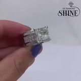 Princess Cut 925 Sterling Silver Engagement Ring