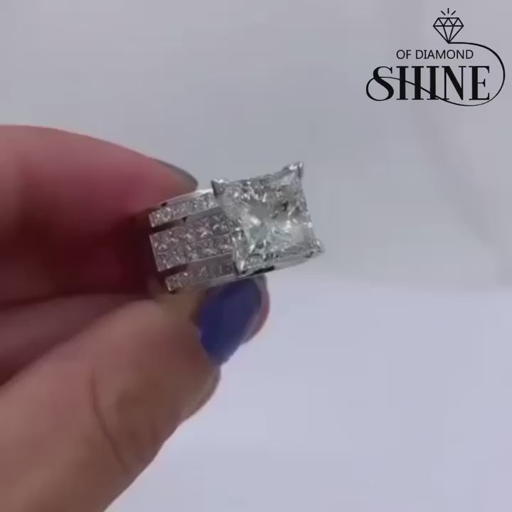 Princess Cut 925 Sterling Silver Engagement Ring