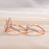 Sale | Rose Golden Tone Pear Cut 4.0 CT. Sterling Silver Bridal Set