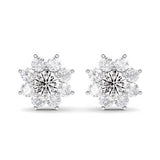 Flower Design Stud Earrings