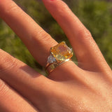 Stunning Yellow Radiant Cut 2 Pcs Bridal Set