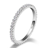 Simple D Color Moissanite Paved Ring Band