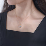 Luxury Pear Shape Topaz Pendant Necklace