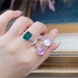 Green Collection Engagement Ring in Sterling Silver