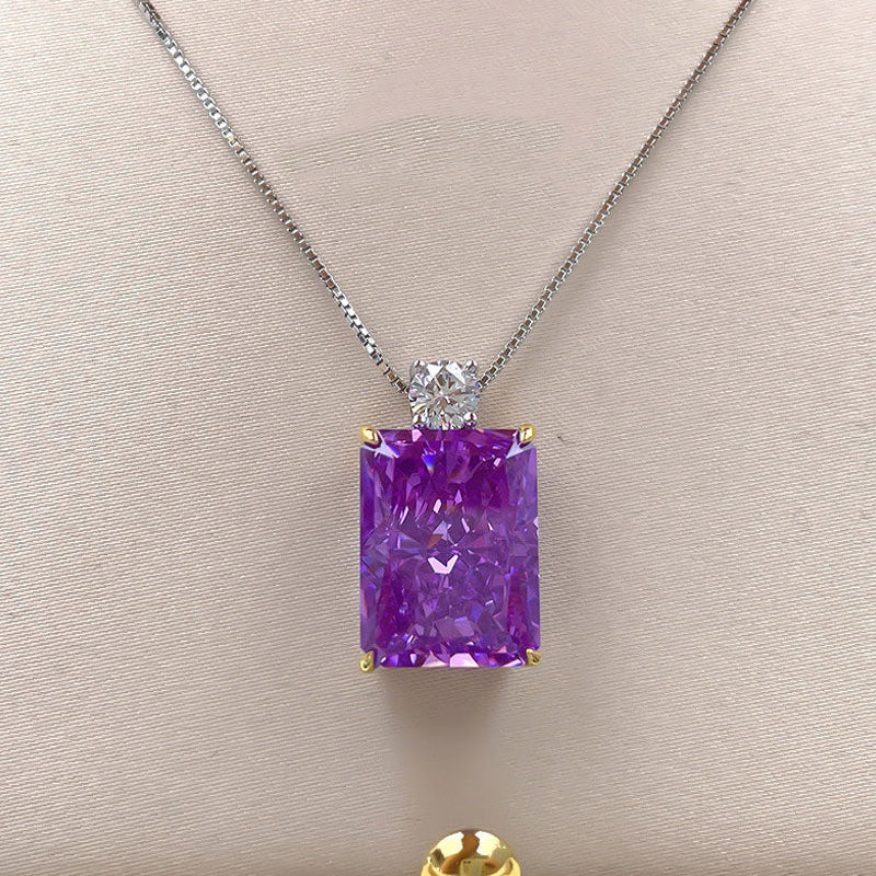 Exquisite Geometry Design Sterling Silver Pendant Necklace