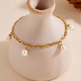 Natural Pearls 18k Gold Plated Bracelet