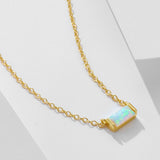 Simple design 925 Sterling Silver birth stone necklace
