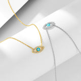 Evil Eye Design Sterling Silver Necklace