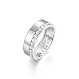 Men and Women's Moissanite Eternity Wedding Band with Channel Setting